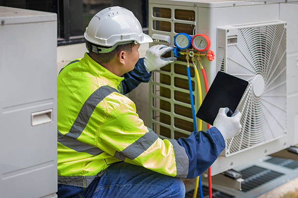 Professional Emergency Hvac Repair technician working in Mottville, NY